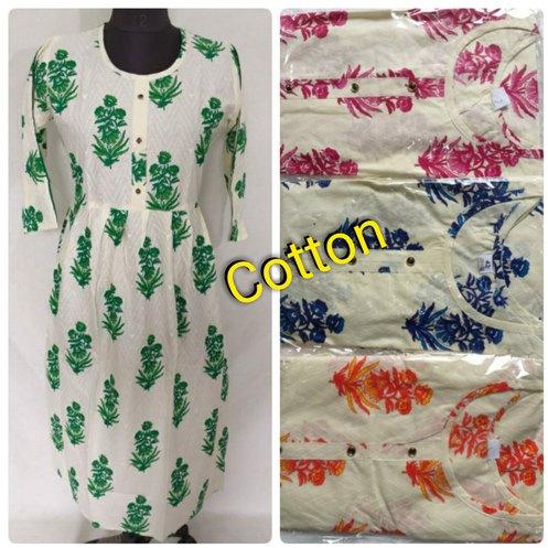 Cotton Party Wear Ladies Anarkali Kurti