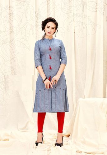 Cotton Fabric Ladies Jacket Style Kurti, Occasion : Party Wear