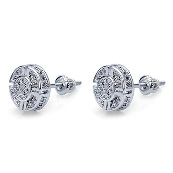 0.50TCW Real Round Cut Diamond Stud Earring In White Gold