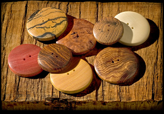 Round Wooden Button
