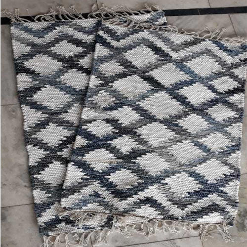Denim Cotton Carpet, Pattern : Plain