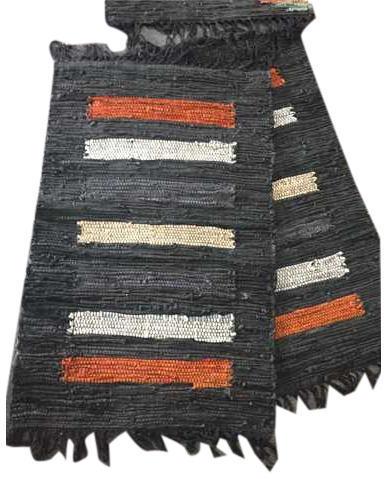 Plain Leather Catsatal Carpet, Shape : Rectangular