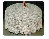 Plain Cotton Crochet Handmade Table Cloth, Technics : Handloom