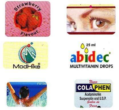 Printed Paper Medicine Stickers, Packaging Type : Packet