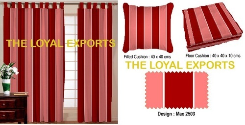 Stripe Maroon Curtain