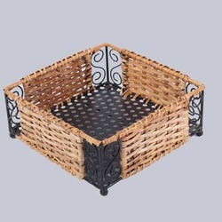 Square Handicraft Cane Basket