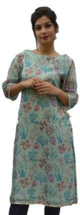 Kota Doria Kurti, Color : Single Color