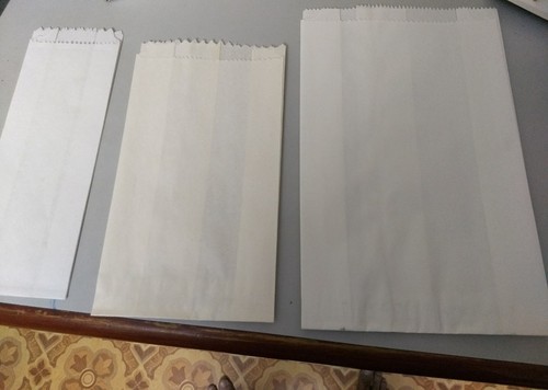 Plain kraft paper bags, Color : White 