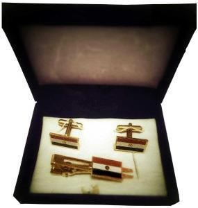 Indian National Flag Cufflinks And Tie Pin Set