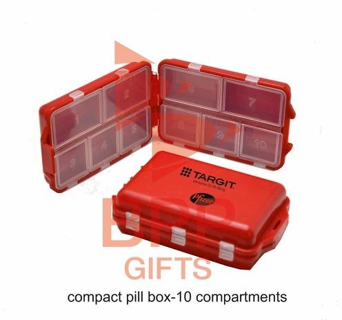 BPP Plastic Red Compact Pill Box