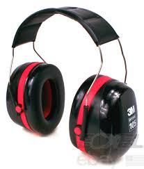 Over The Head Earmuff Hearing Conservation, Color : Black/Red