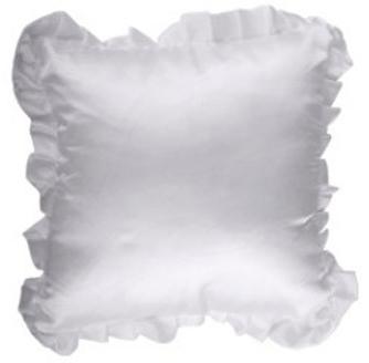 White Square Satin Pillow