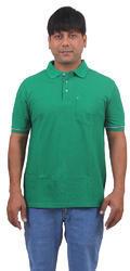 Half Sleeves Green Polo T Shirt