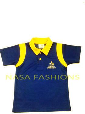 Polyester Polo T Shirts, Color : royal blue