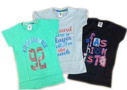 Cotton Girls Printed Kids T Shirt