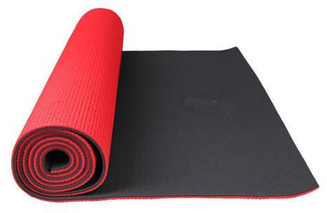 Reversible Yoga Mat, Color : Red Dark Grey
