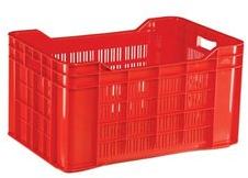 Rectangular HDPE Plastic Crates, Color : Red, Green, Blue