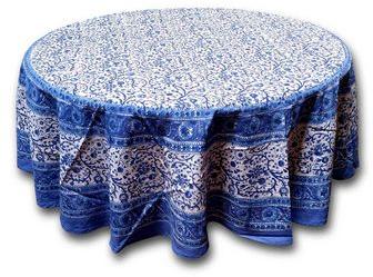Printed Cotton Round Tablecloths, Size : Standard