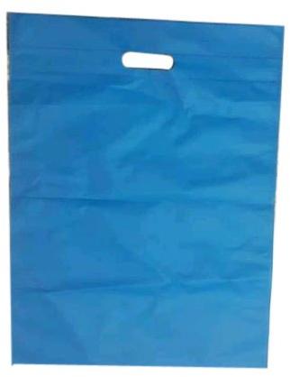 Blue Non Woven Plain D Cut Carry Bag