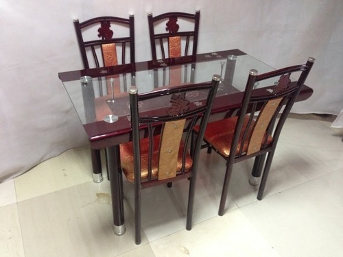 Glass Steel Dining Table