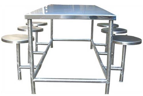 Silver Stainless Steel Dining Table