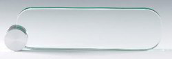 Metal Rectangular Glass Name Plate, Width : 24 mm