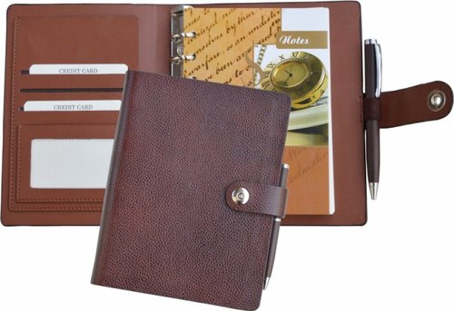 Leather Designer Notepad, Color : Brown