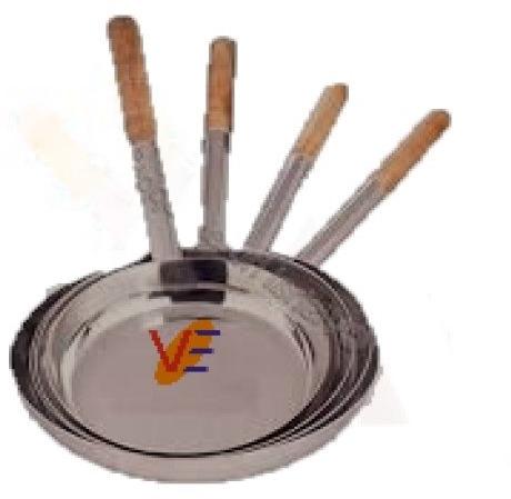 Veer Stainless Steels ss frying pan, Color : Silver