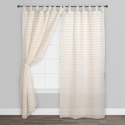 Polyester Striped Decorative Window Curtain