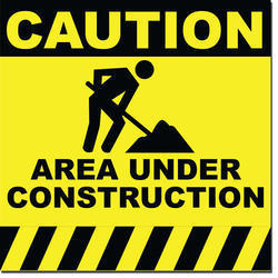 Construction Zone Sign Board