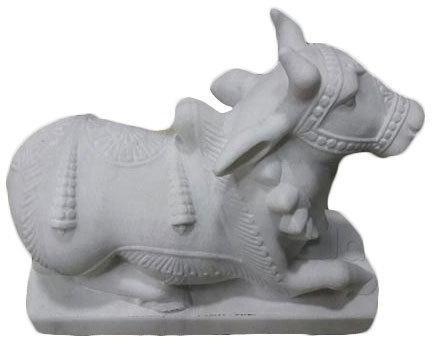 Marble Nandi Statue, for Temple, Packaging Type : Carton Box