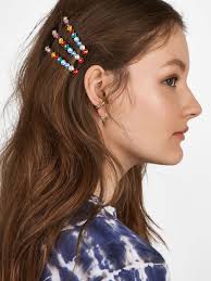 Plastic hair barrette, Color : Yellow, Black, Red, Blue