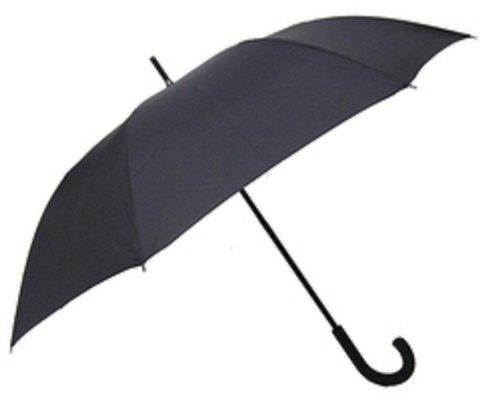 Plain Black Stick Umbrella