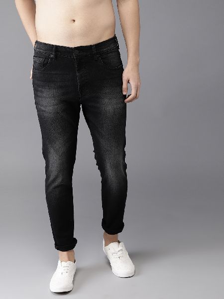 black faded jeans