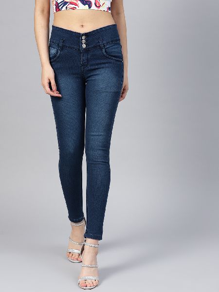 JDY by ONLY Dark Blue Mid Rise Skinny Jeans-atpcosmetics.com.vn