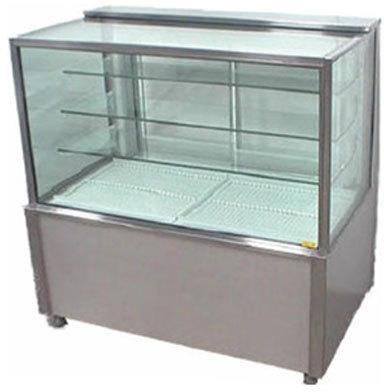 Stainless Steel Glass Cold Display Counter, for Shop