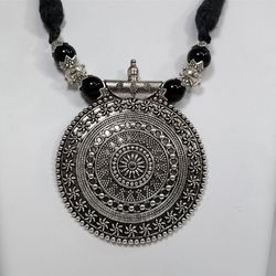 Aditi Gems Oxidized Necklace, Color : Multi