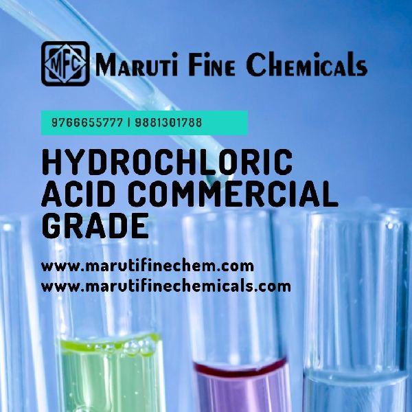 Commercial Grade Hydrochloric Acid, Packaging Type : Bottle, Drum