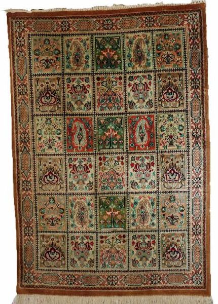 Rectangular Silk On Silk Carpets, for Hotel, Office, Pattern : Printed