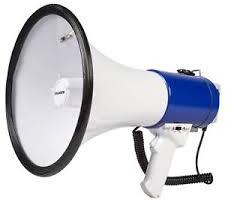 200-500 gm 250–10000 HZ Plastic Loud Hailer, Power : 20-50 Watt