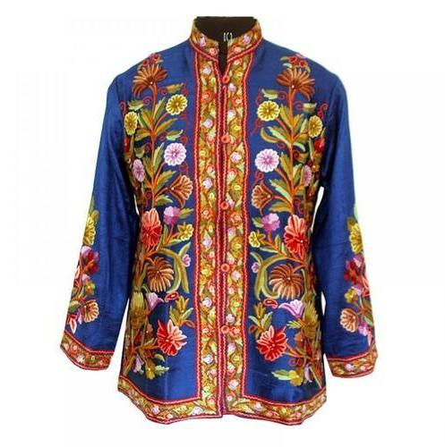 Kashmiri Hand Embroidered Jacket, Size : Small, Medium, Large