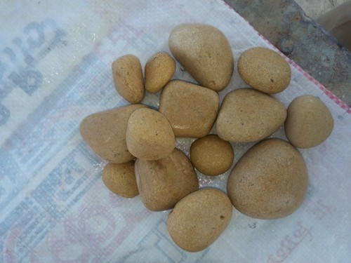 Gajanand Yellow Marble Pebbles, for Staircase, Size : 20-70mm