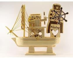 Beige Wooden Ship With Music Enabled
