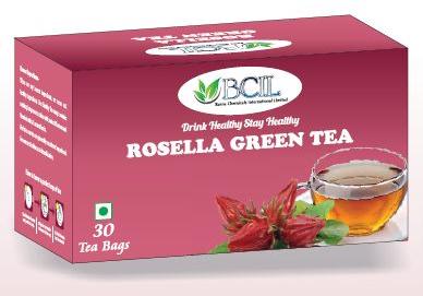 Organic Rosella Green Tea, Form : Leaves