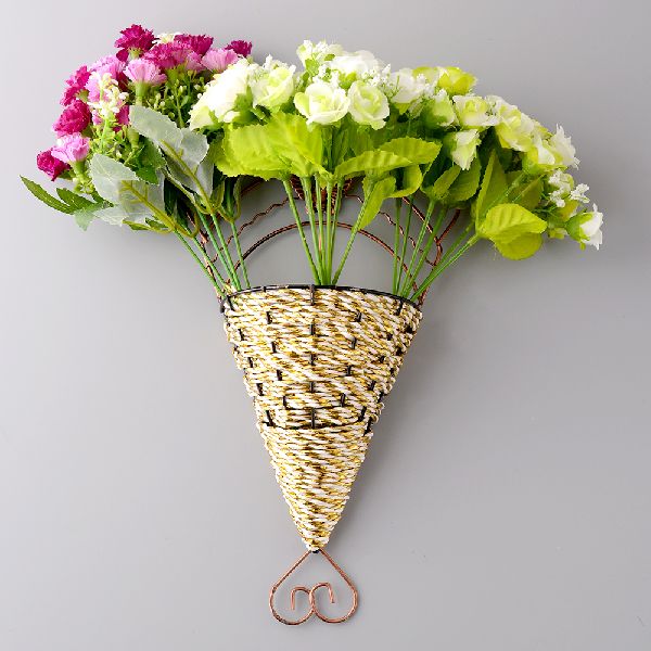Cane Wall Hanging Flower Vase By Craftsroad Cane Wall Hanging Flower Vase Id