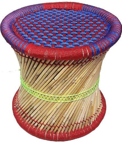Cane Wood Stool (Mudda), for Home, Restaurants, Shop, Feature : Attractive Designs, Fine Finishing