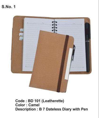 Customized Non Single Line Leather Notebook, Cover Material : Wooden