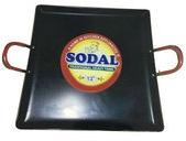 Iron Alloy Sheet Sodal Square Dosa Tawa, Size : 12 Inch