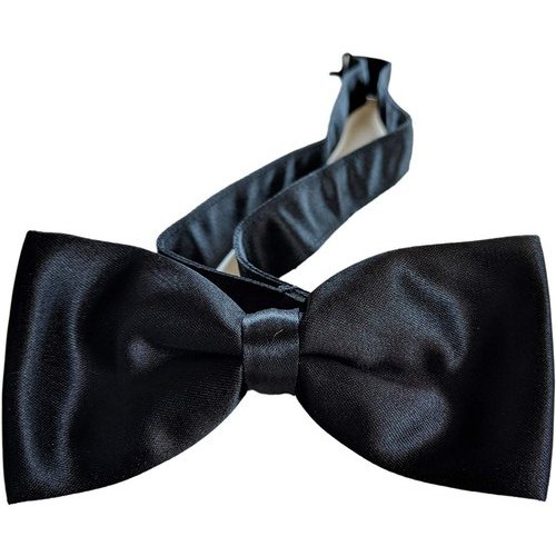Plain Black Bow Silk Tie