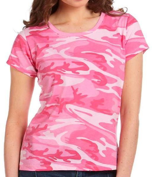 Checked Cotton Ladies T-shirts, Size : M, XL, XXL, XXXL